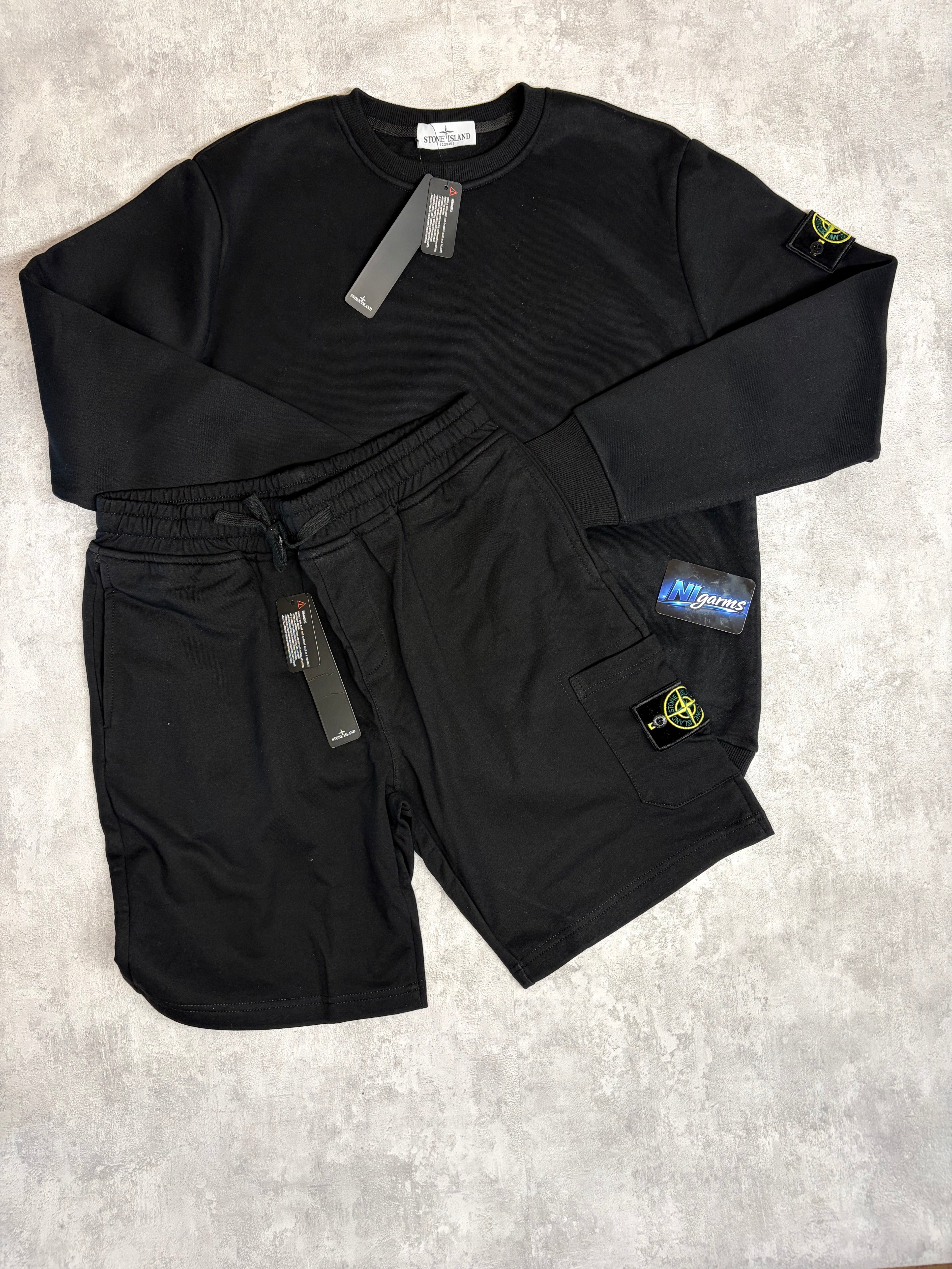 Stone island jumper and shorts size large