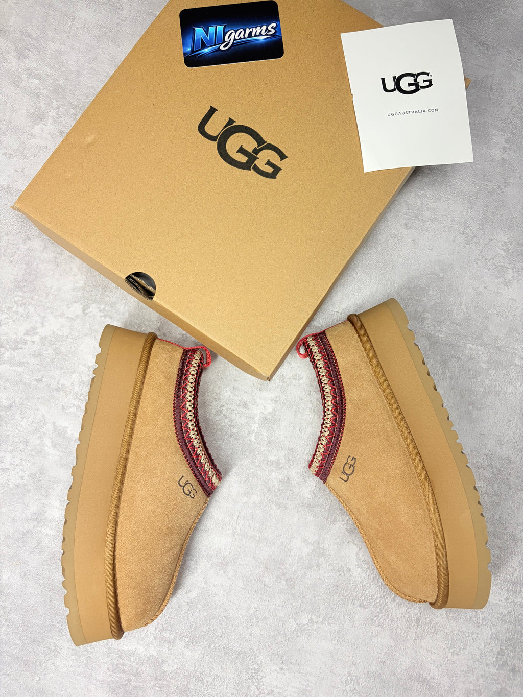 Ugg Tasman platform brown/red